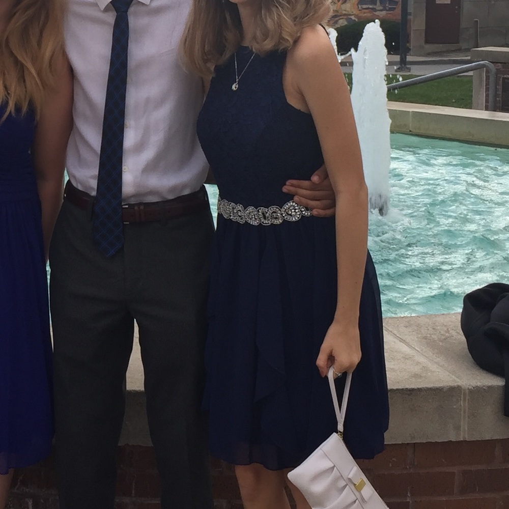 Navy Blue Homecoming Dress
